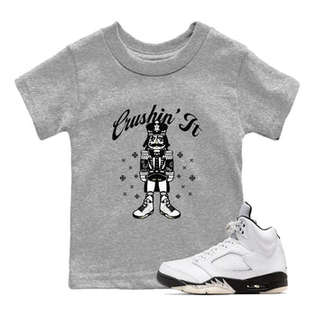 5s White Black shirts to match jordans Crushin' It sneaker match tees Air Jordan 5 Retro White Black match shoes to clothes SNRT Sneaker Tees Youth Baby Heather Grey 1 tee