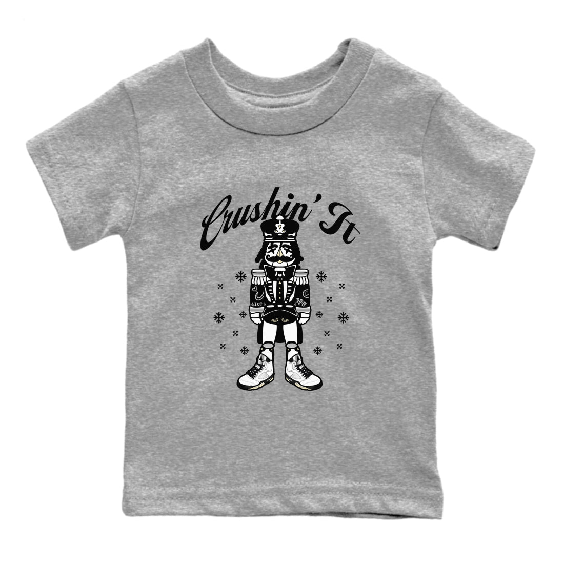 5s White Black shirts to match jordans Crushin' It sneaker match tees Air Jordan 5 Retro White Black match shoes to clothes SNRT Sneaker Tees Youth Baby Heather Grey 2 tee