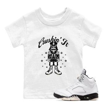 5s White Black shirts to match jordans Crushin' It sneaker match tees Air Jordan 5 Retro White Black match shoes to clothes SNRT Sneaker Tees Youth Baby White 1 tee