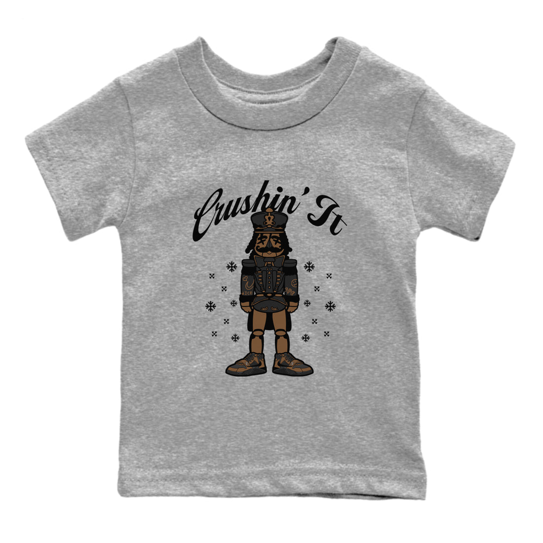 Jordan Jumpman Jack TR Travis Scott Dark Mocha shirts to match jordans Crushin' It sneaker match tees Jordan Jumpman Jack Travis Scott Dark Mocha match shoes to clothes SNRT Sneaker Tees Youth Baby Heather Grey 2 tee