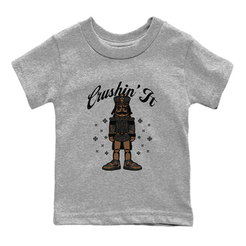 Jordan Jumpman Jack TR Travis Scott Dark Mocha shirts to match jordans Crushin' It sneaker match tees Jordan Jumpman Jack Travis Scott Dark Mocha match shoes to clothes SNRT Sneaker Tees Youth Baby Heather Grey 2 tee