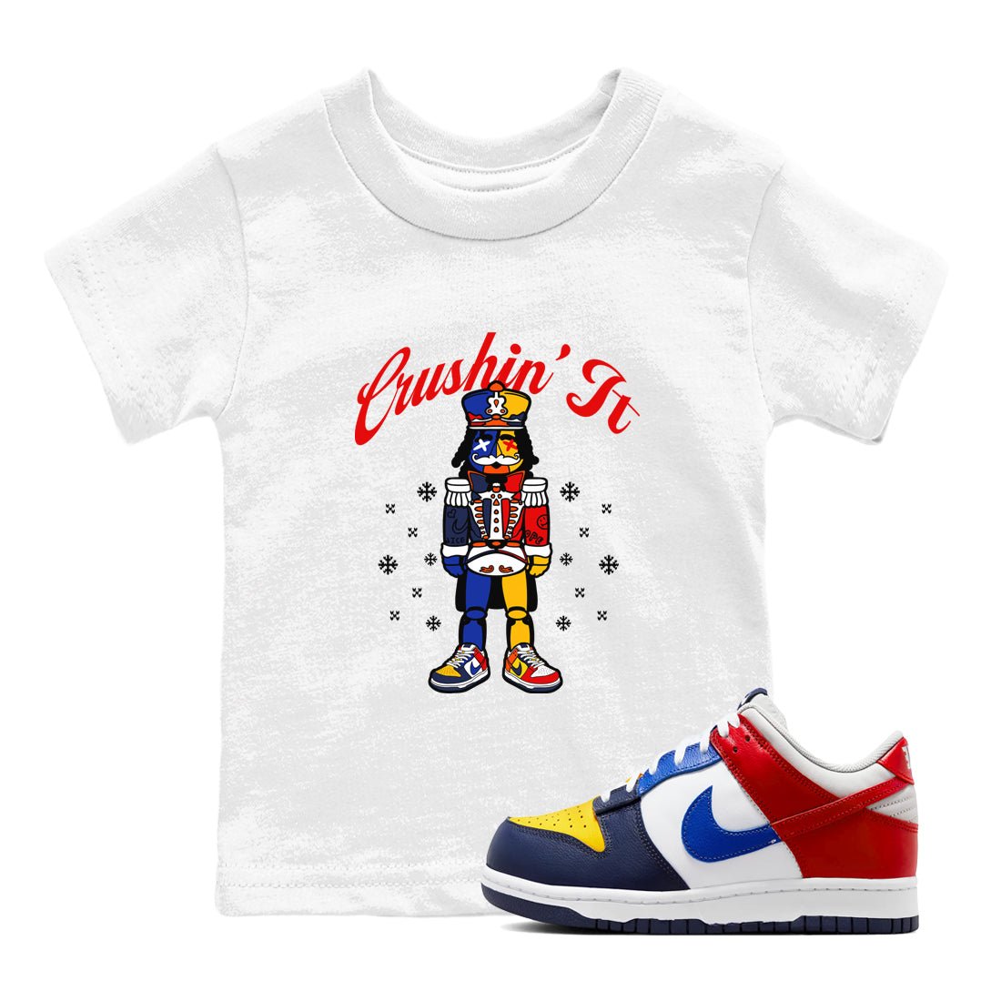 Dunk What The t shirts to match sneakers Crushin' It Christmas Tee  Dunk Low CO.JP What The shirt SNRT Sneaker Tees Youth Baby White 1 tee