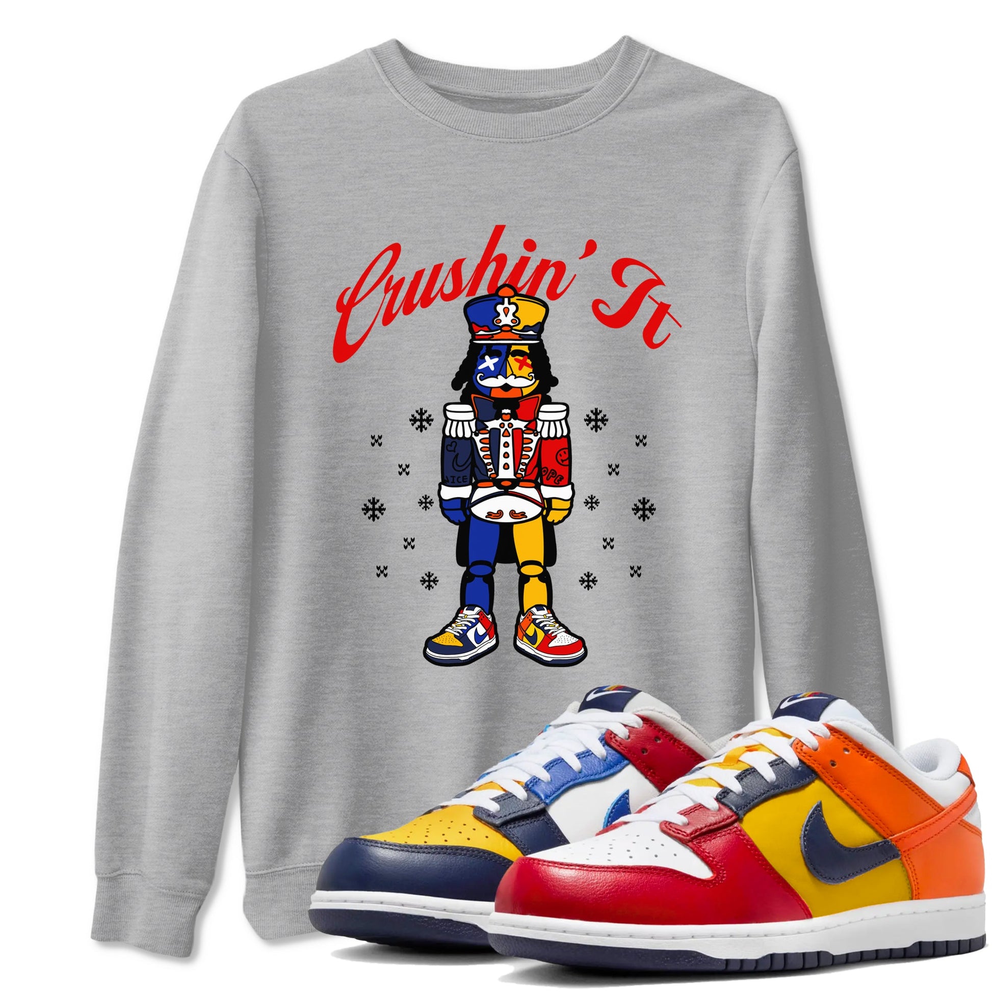 Dunk What The t shirts to match sneakers Crushin' It Christmas Tee  Dunk Low CO.JP What The shirt SNRT Sneaker Tees unisex cotton Heather Grey 1 shirts