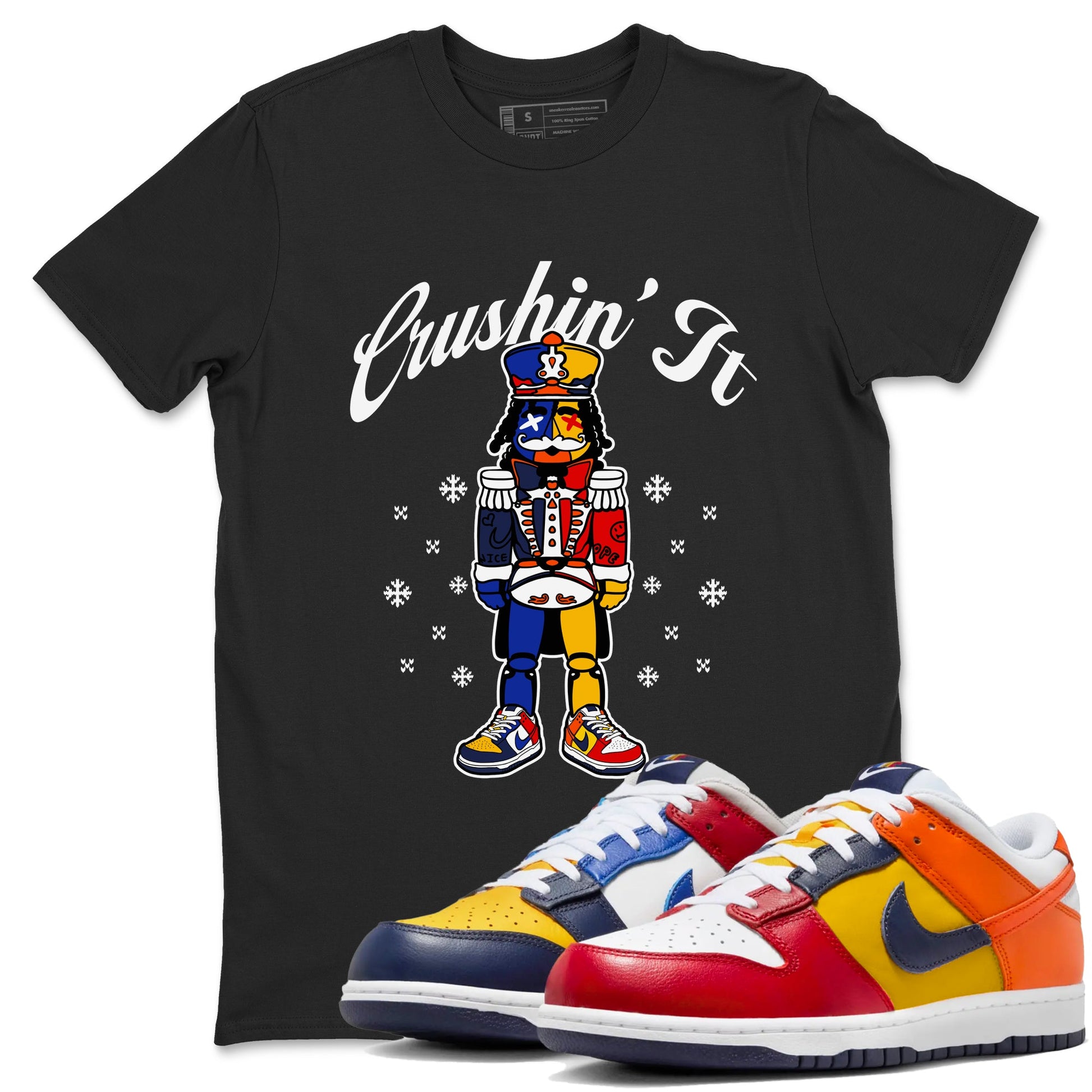 Dunk What The t shirts to match sneakers Crushin' It Christmas Tee  Dunk Low CO.JP What The shirt SNRT Sneaker Tees unisex cotton Black 1 shirts