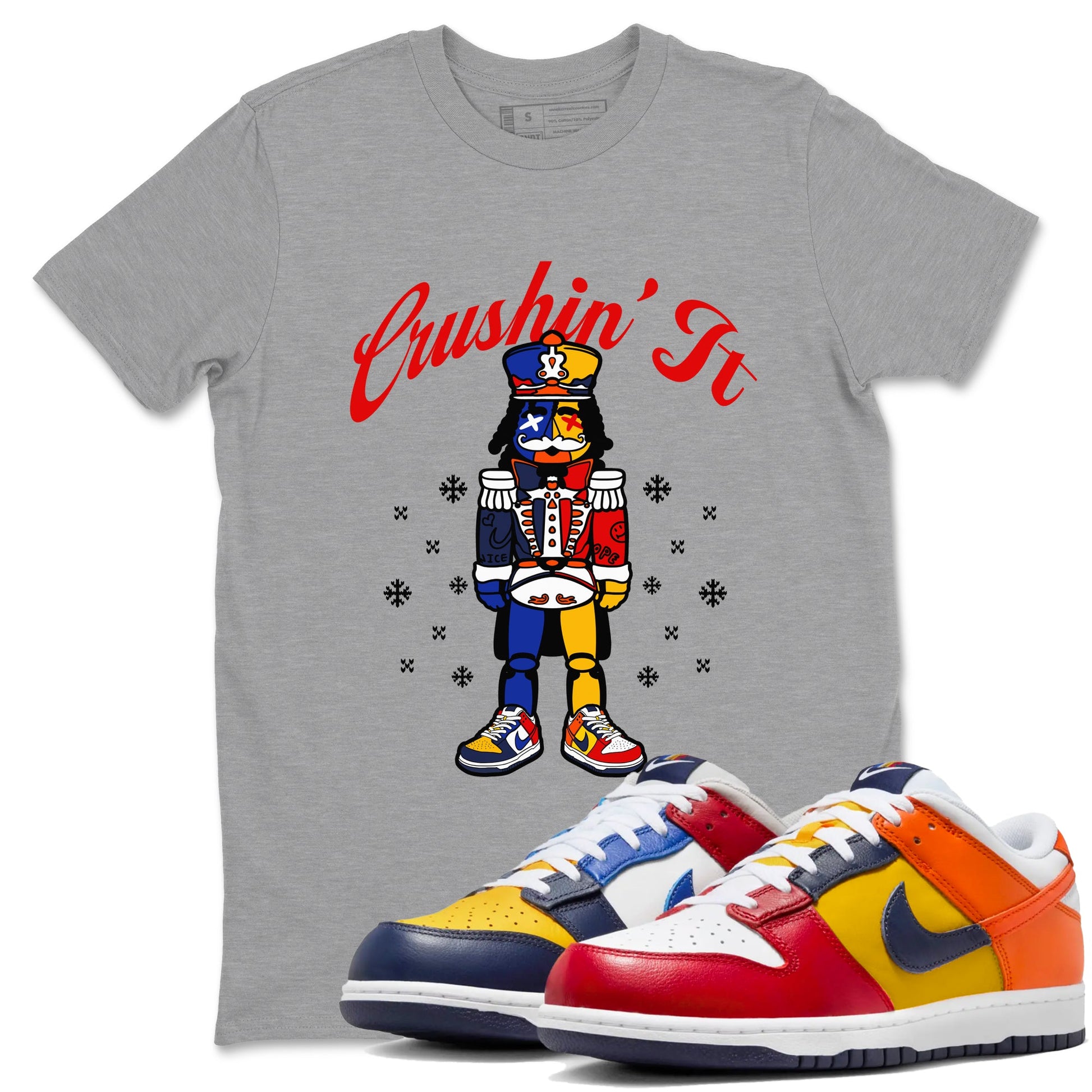 Dunk What The t shirts to match sneakers Crushin' It Christmas Tee  Dunk Low CO.JP What The shirt SNRT Sneaker Tees unisex cotton Heather Grey 1 shirts