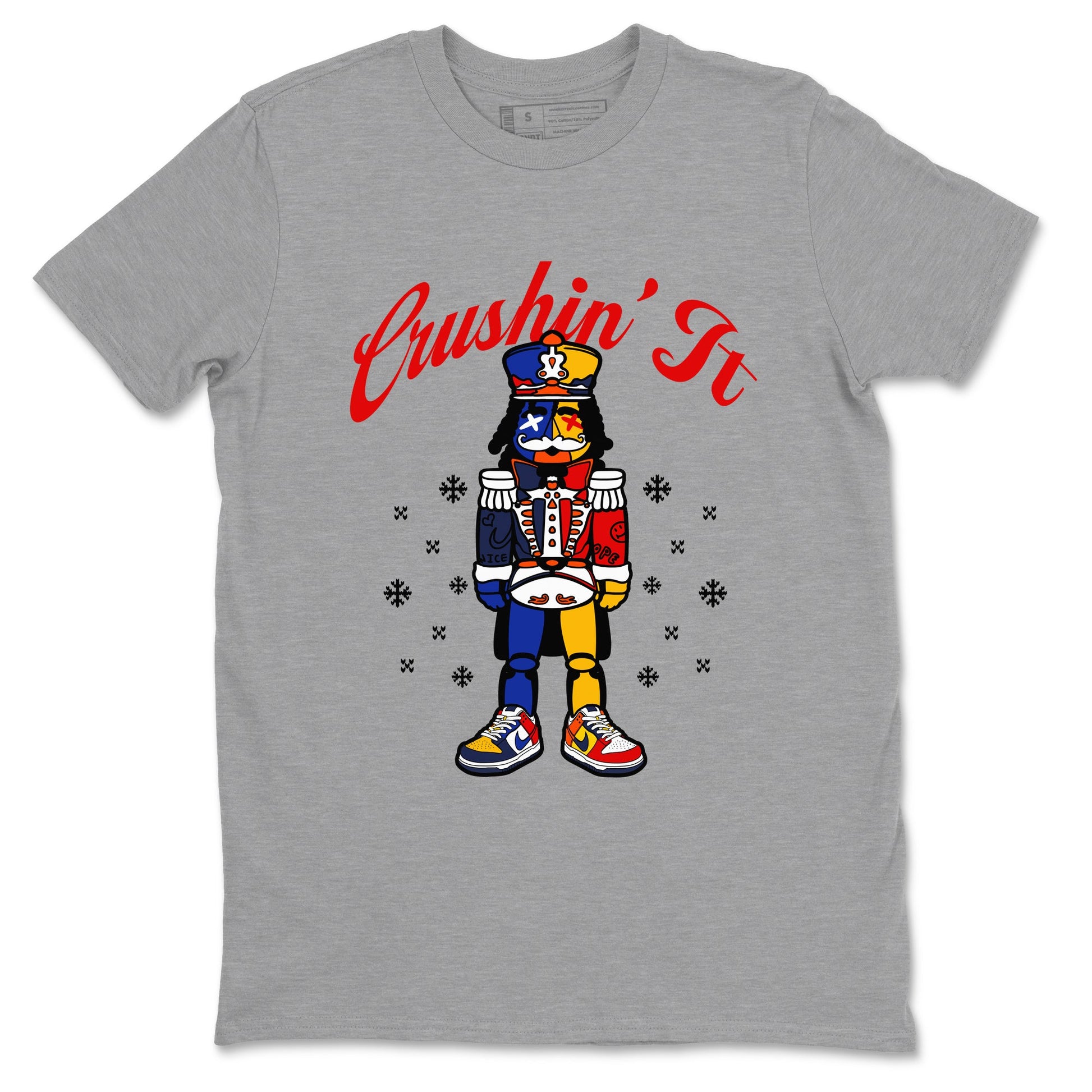 Dunk What The t shirts to match sneakers Crushin' It Christmas Tee  Dunk Low CO.JP What The shirt SNRT Sneaker Tees unisex cotton Heather Grey 2 shirts