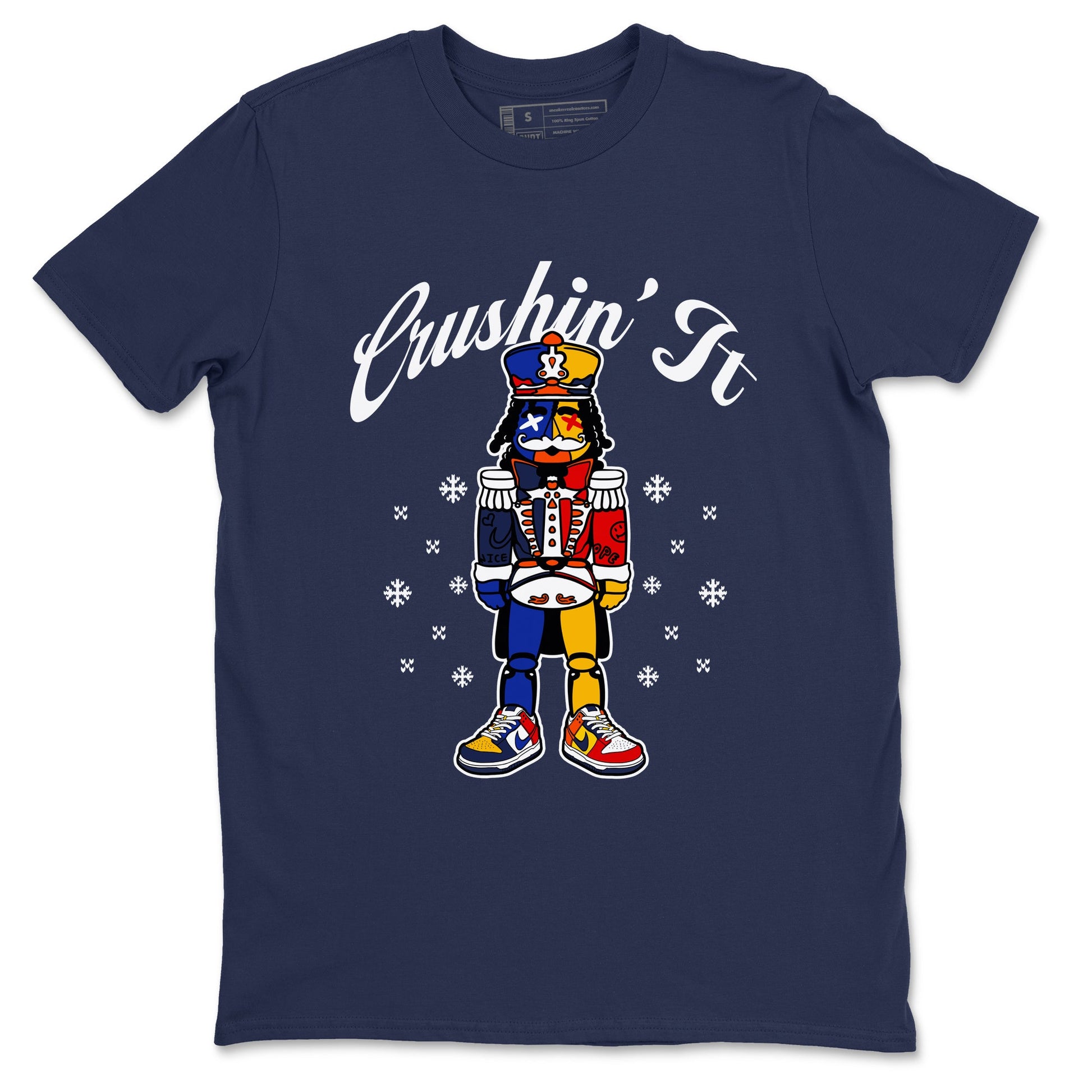 Dunk What The t shirts to match sneakers Crushin' It Christmas Tee  Dunk Low CO.JP What The shirt SNRT Sneaker Tees unisex cotton Navy 2 shirts