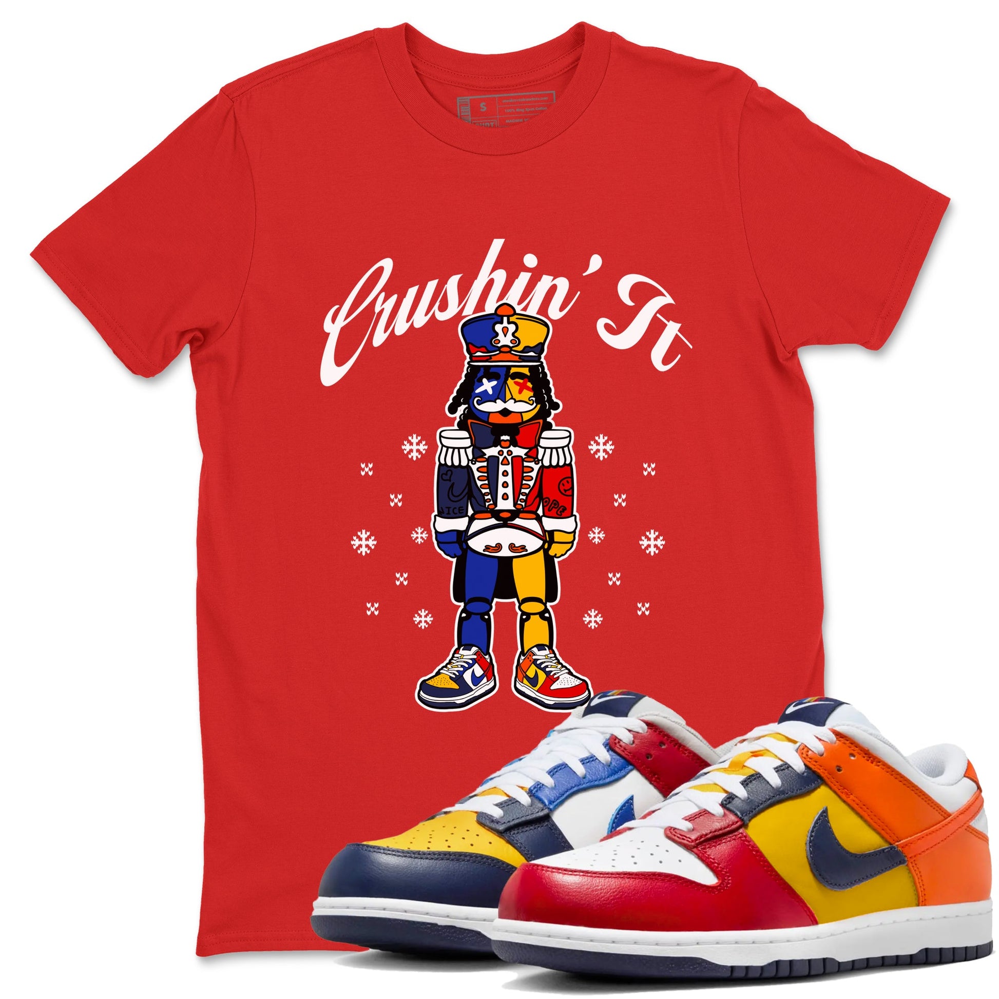 Dunk What The t shirts to match sneakers Crushin' It Christmas Tee  Dunk Low CO.JP What The shirt SNRT Sneaker Tees unisex cotton Red 1 shirts