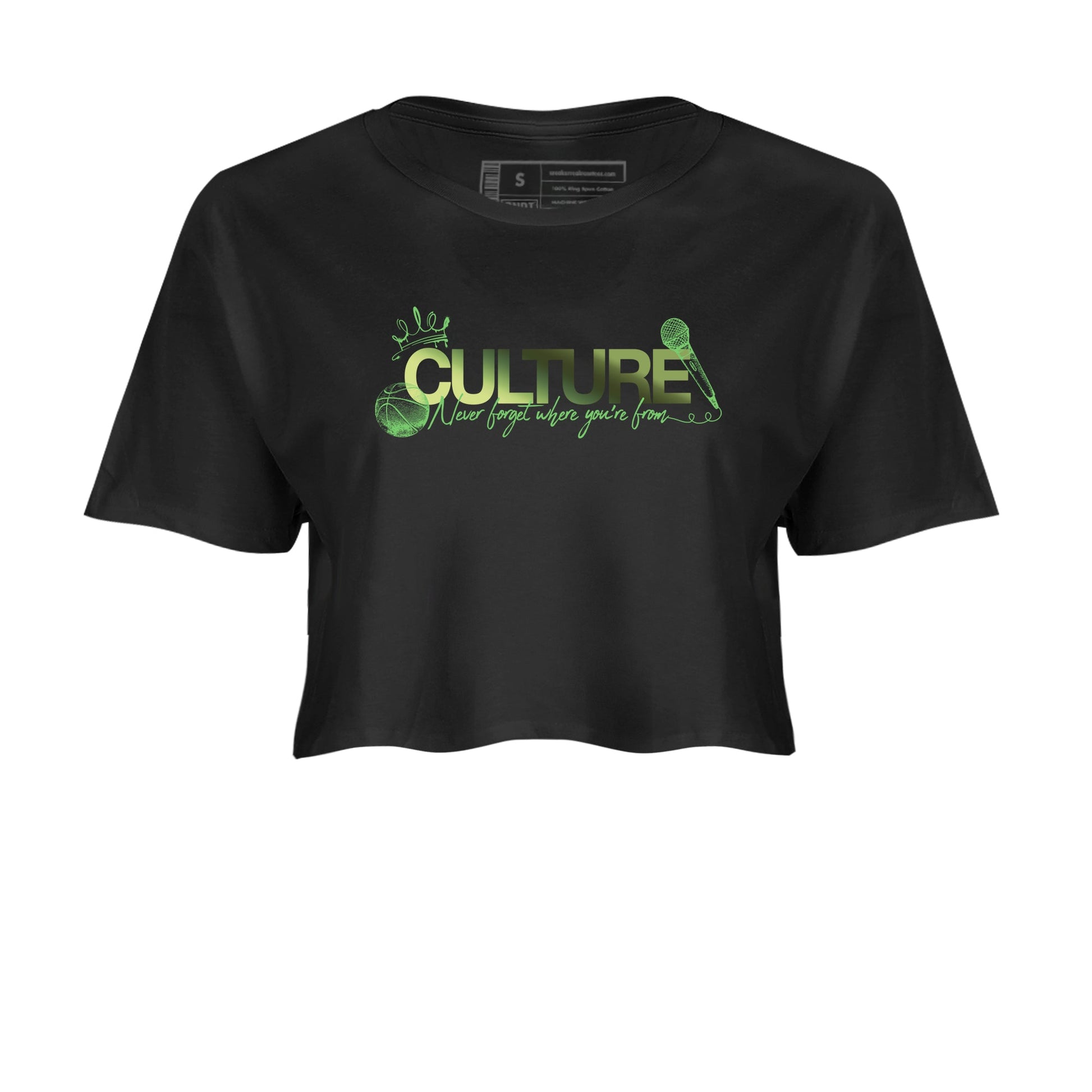 Best Christmas gifts for sneakerheads - Sneaker Tees To Match Air Foamposite One Pine Green Sneakers – Culture Crop T-Shirt Black 2