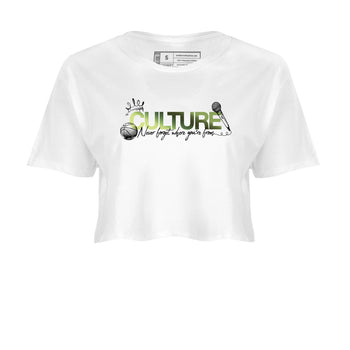 Best Christmas gifts for sneakerheads - Sneaker Tees To Match Air Foamposite One Pine Green Sneakers – Culture Crop T-Shirt White 2