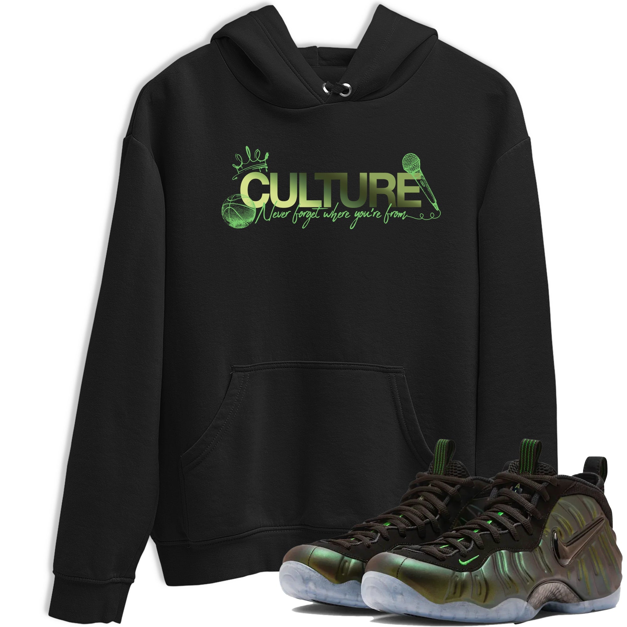 Best Christmas gifts for sneakerheads - Sneaker Tees To Match Air Foamposite One Pine Green Sneakers – Culture Tee Black 1