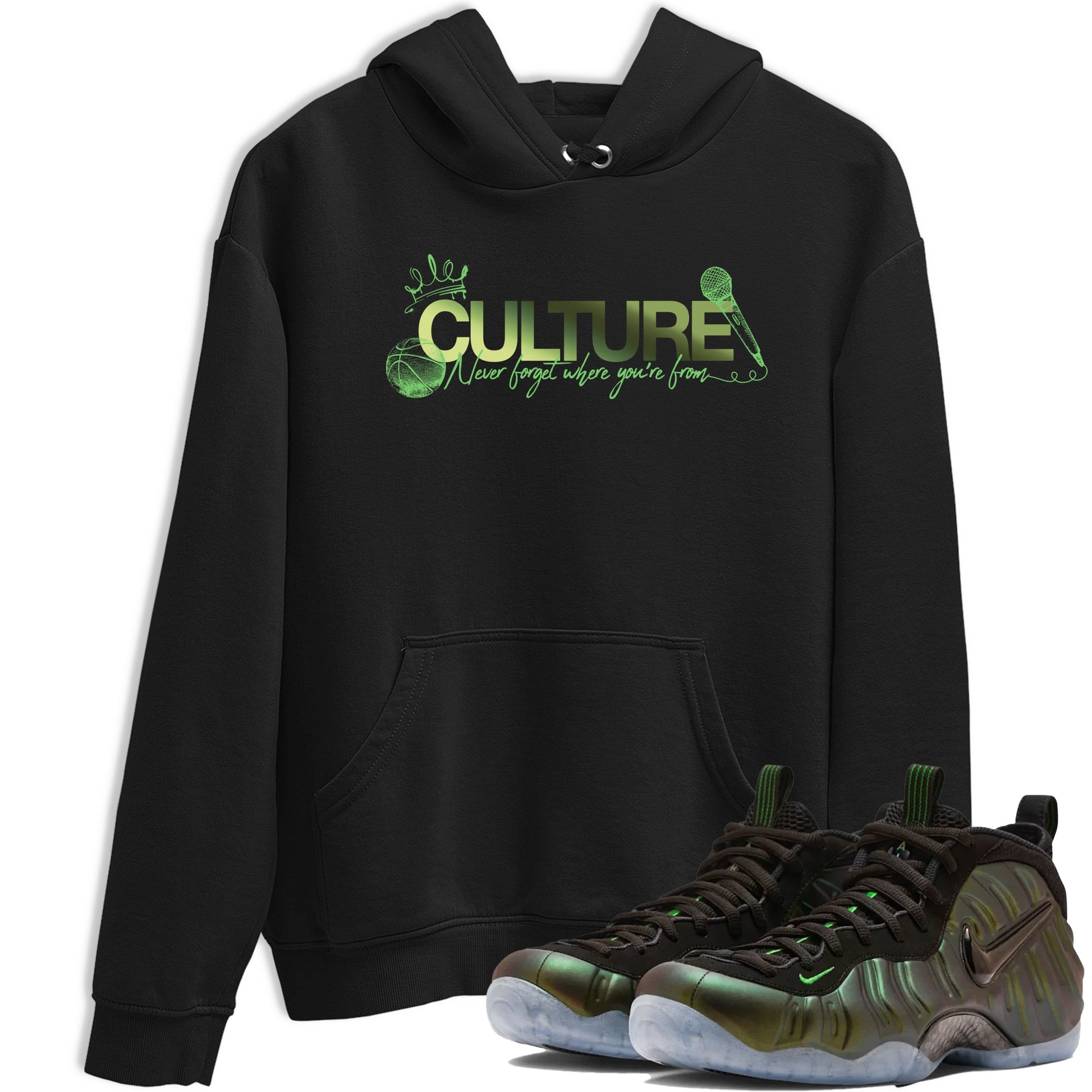 Best Christmas gifts for sneakerheads - Sneaker Tees To Match Air Foamposite One Pine Green Sneakers – Culture Tee Black 1