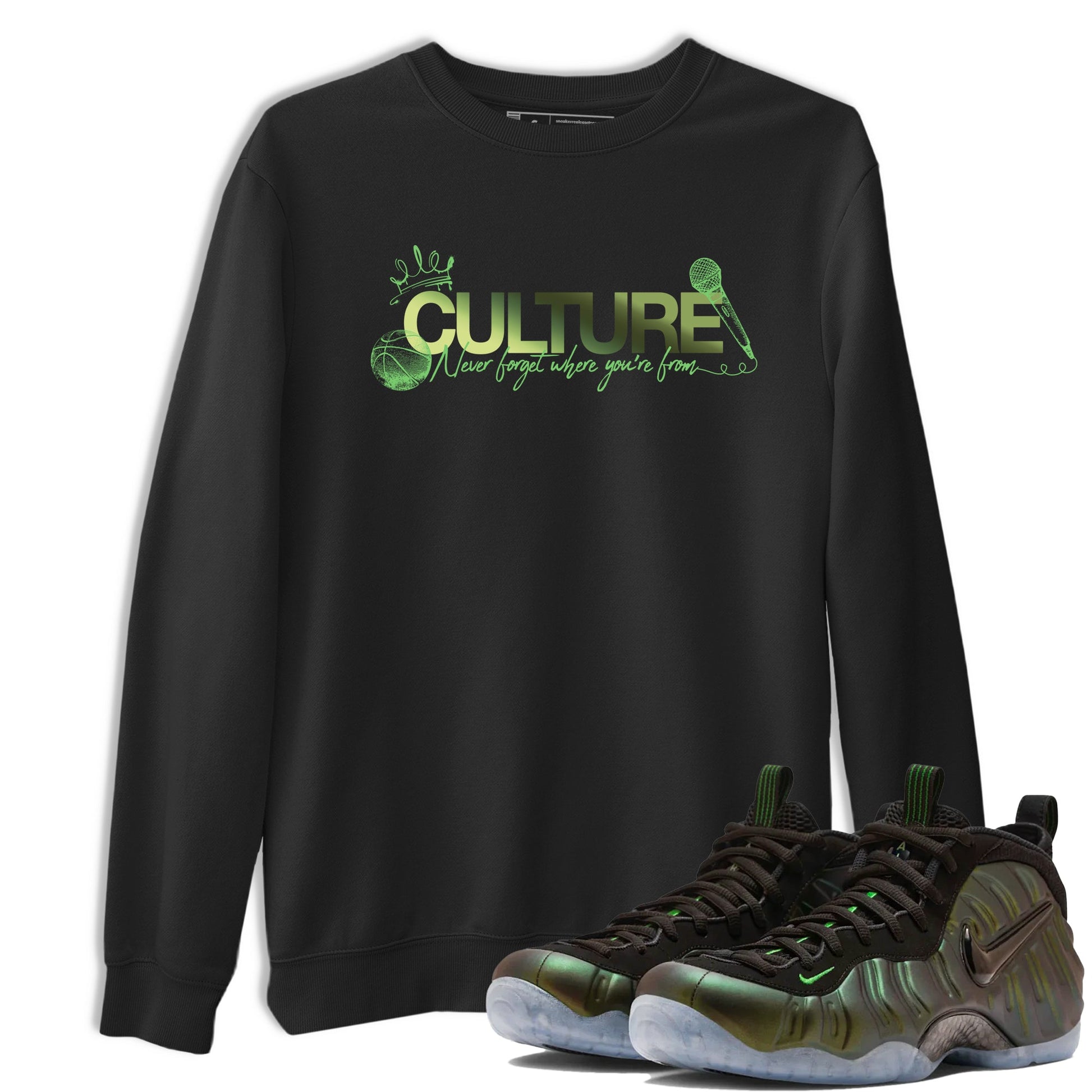 Best Christmas gifts for sneakerheads - Sneaker Tees To Match Air Foamposite One Pine Green Sneakers – Culture Tee Black 1