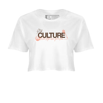 Sneaker match tees – Sneaker Tees To Match Air Jordan 1 Baroque Brown Shoes – Culture Crop T-Shirt White 2