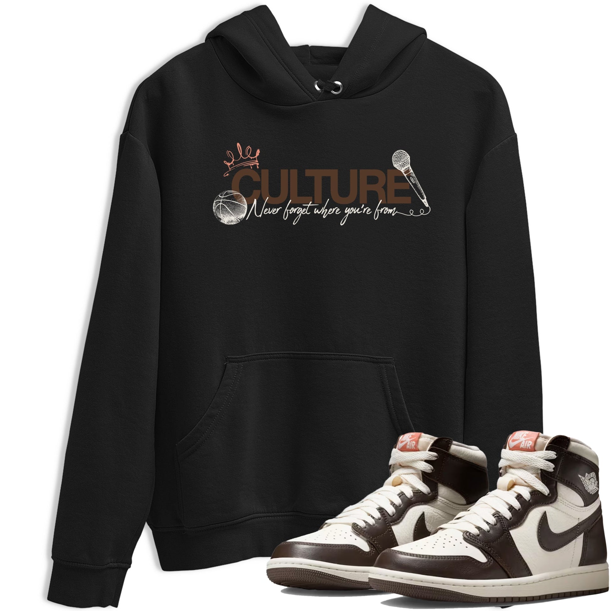 Sneaker match tees – Sneaker Tees To Match Air Jordan 1 Baroque Brown Shoes – Culture Tee Black 1