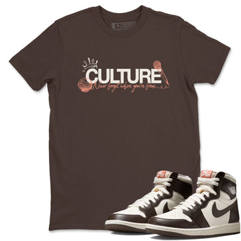 Sneaker match tees – Sneaker Tees To Match Air Jordan 1 Baroque Brown Shoes – Culture Tee Dark Chocolate 1