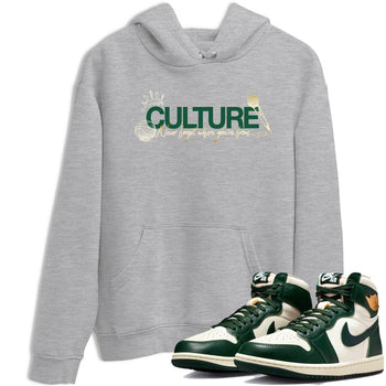 Sneaker Threads – Sneaker Tees To Match Air Jordan 1 Pro Green – Culture Graphic Tee Heather Grey 1. Perfect for Jordan releases 2025 colorways.