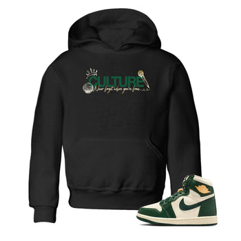 Sneaker Threads – Sneaker Tees To Match Air Jordan 1 Pro Green – Culture Youth Graphic Tee Black 1. Perfect for Jordan releases 2025 colorways.