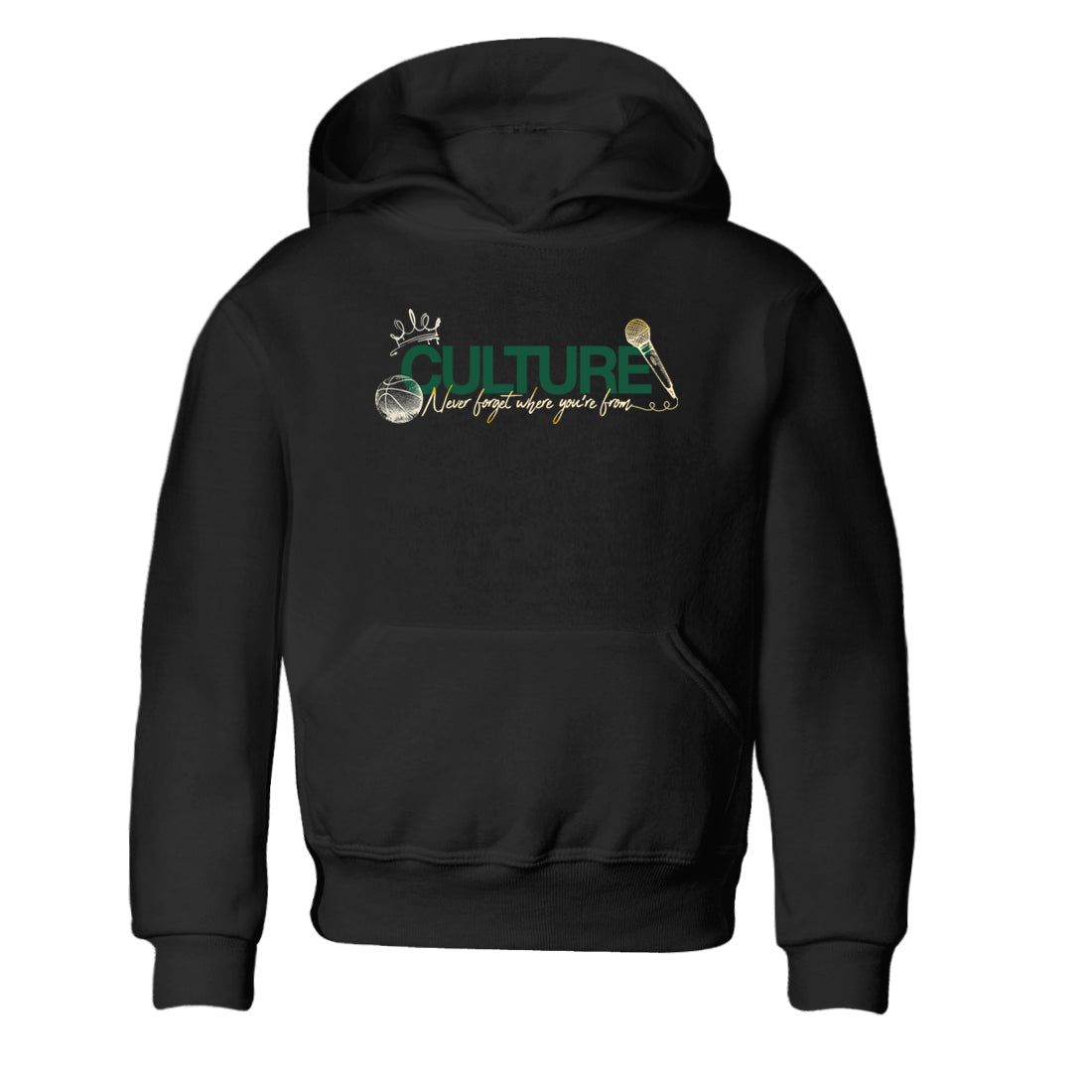 Sneaker Threads – Sneaker Tees To Match Air Jordan 1 Pro Green – Culture Youth Graphic Tee Black 2. Perfect for Jordan releases 2025 colorways.