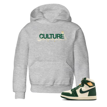 Sneaker Threads – Sneaker Tees To Match Air Jordan 1 Pro Green – Culture Youth Graphic Tee Heather Grey 1. Perfect for Jordan releases 2025 colorways.