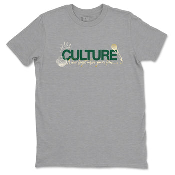 Sneaker Threads – Sneaker Tees To Match Air Jordan 1 Pro Green – Culture Graphic Tee Heather Grey 2. Perfect for Jordan releases 2025 colorways.