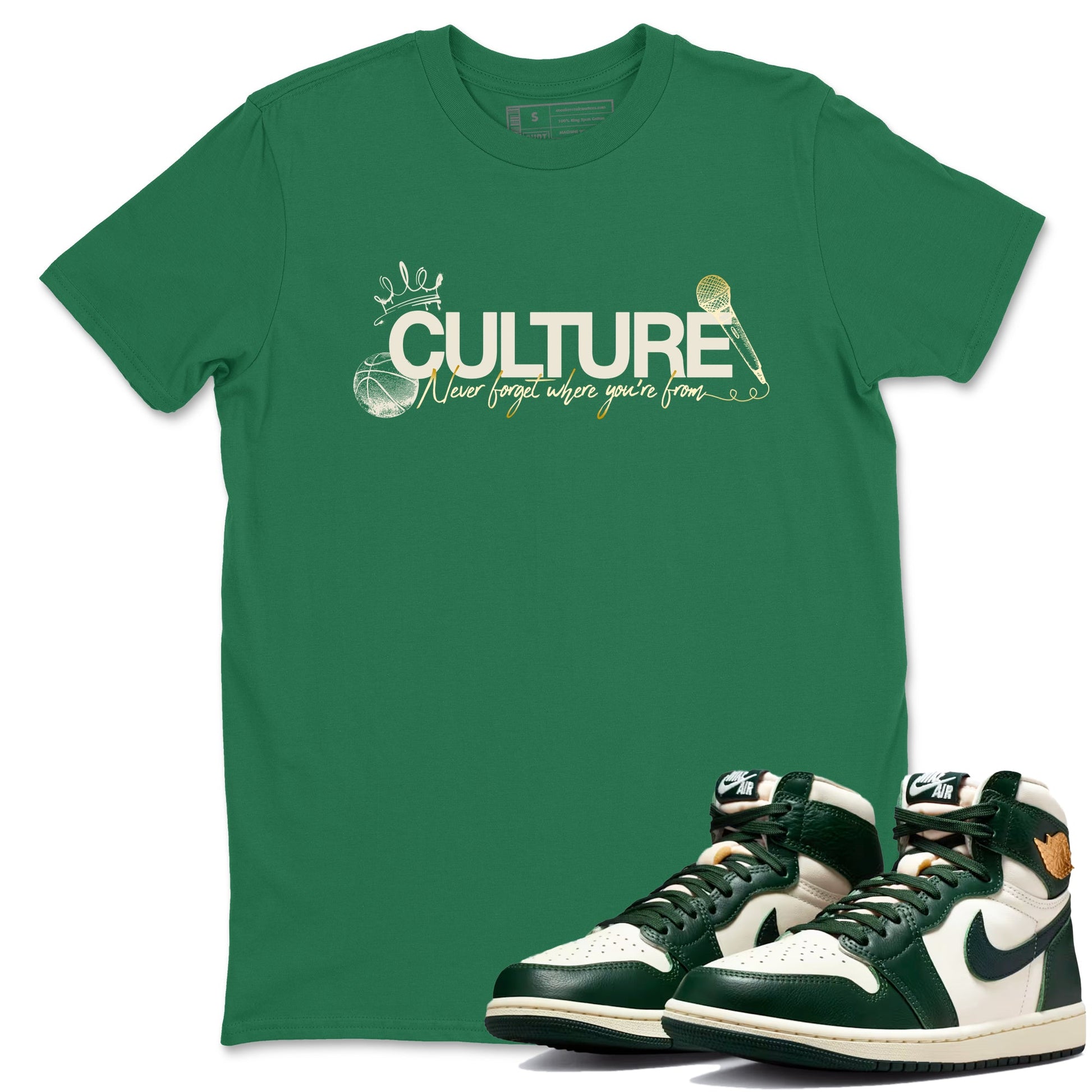 Sneaker Threads – Sneaker Tees To Match Air Jordan 1 Pro Green – Culture Graphic Tee Kelly Green 1. Perfect for Jordan releases 2025 colorways.