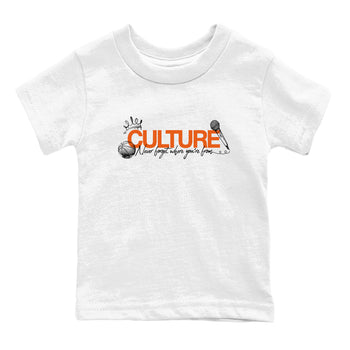 Culture baby and kids t-shirt crafted for little sneakerheads to shine with the Air Jordan 1 Shattered Backboard sneakers, displayed in White 2.