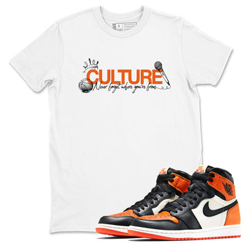 Culture sneaker match t-shirt styled to complete your fit with the Air Jordan 1 Shattered Backboard sneakers, shown in White 1.