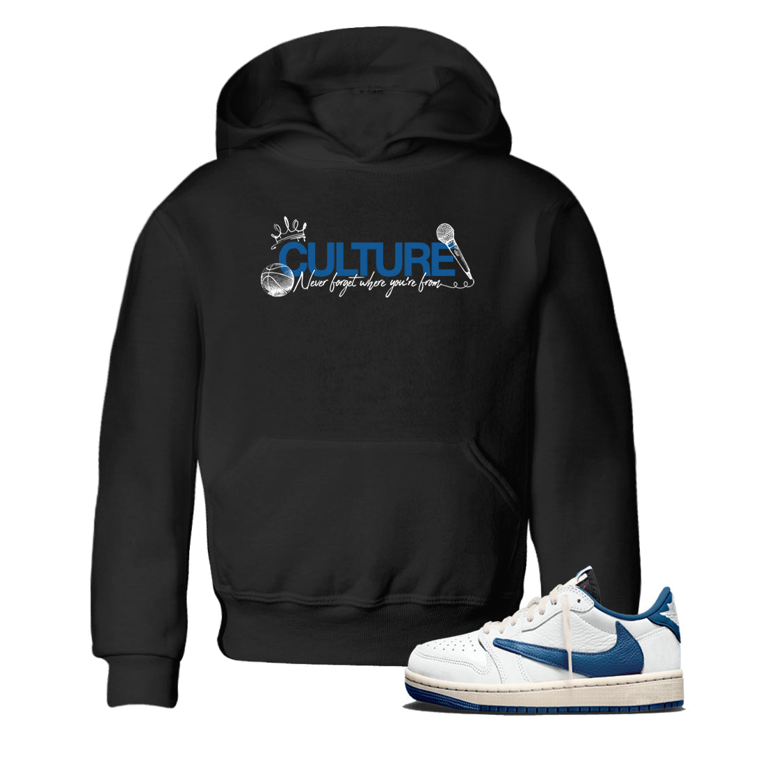 Sneaker match tees – Sneaker Tees To Match Air Jordan 1 Travis Scott Fragment Shoes – Culture Kids T-Shirt Black 1