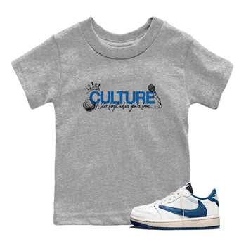 Sneaker match tees – Sneaker Tees To Match Air Jordan 1 Travis Scott Fragment Shoes – Culture Kids T-Shirt Heather Grey 1