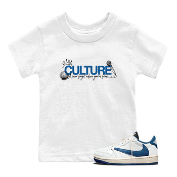 Sneaker match tees – Sneaker Tees To Match Air Jordan 1 Travis Scott Fragment Shoes – Culture Kids T-Shirt White 1
