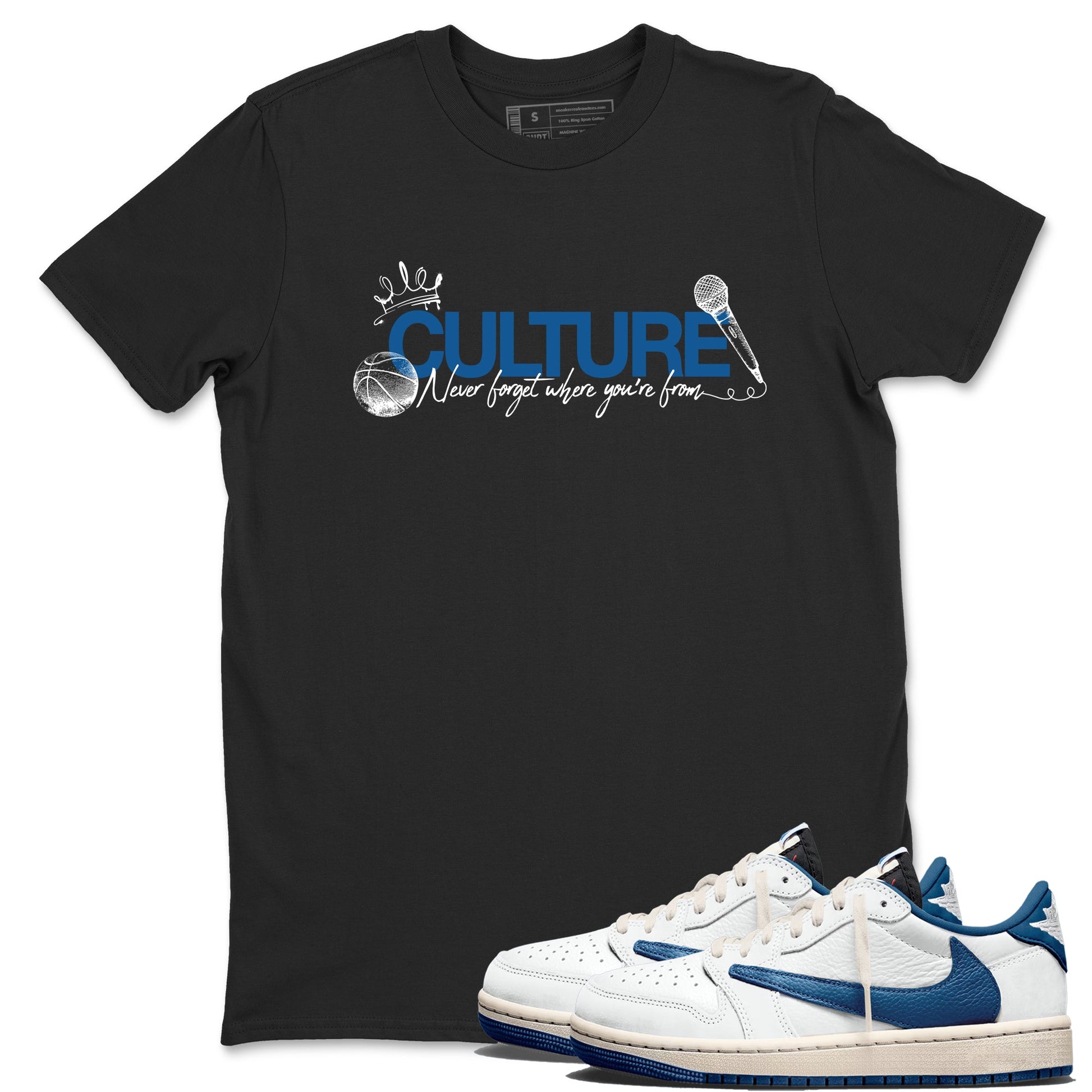 Sneaker match tees – Sneaker Tees To Match Air Jordan 1 Travis Scott Fragment Shoes – Culture Tee Black 1