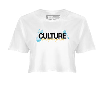 Sneaker Threads – Sneaker Tees To Match Air Jordan 11 Retro Gamma – Culture Crop Tee White 2. Perfect for Jordan releases 2025 colorways.