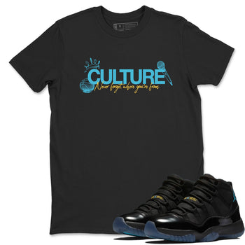 Sneaker Threads – Sneaker Tees To Match Air Jordan 11 Retro Gamma – Culture Graphic Tee Black 1. Perfect for Jordan releases 2025 colorways.
