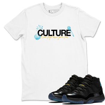 Sneaker Threads – Sneaker Tees To Match Air Jordan 11 Retro Gamma – Culture Graphic Tee White 1. Perfect for Jordan releases 2025 colorways.