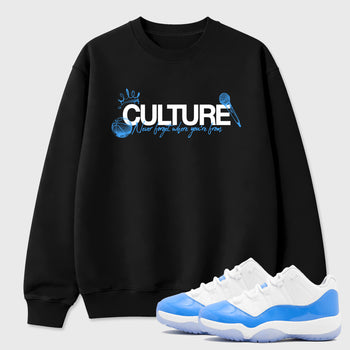 Sneaker match tees – Sneaker Tees To Match Air Jordan 11 University Blue Shoes – Culture Tee Black 1