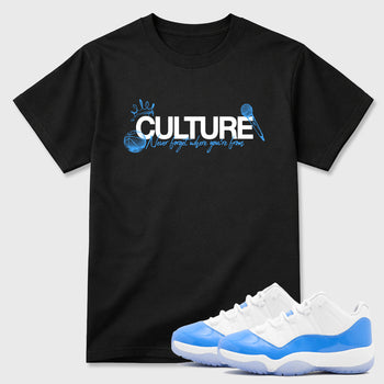 Sneaker match tees – Sneaker Tees To Match Air Jordan 11 University Blue Shoes – Culture Tee Black 1