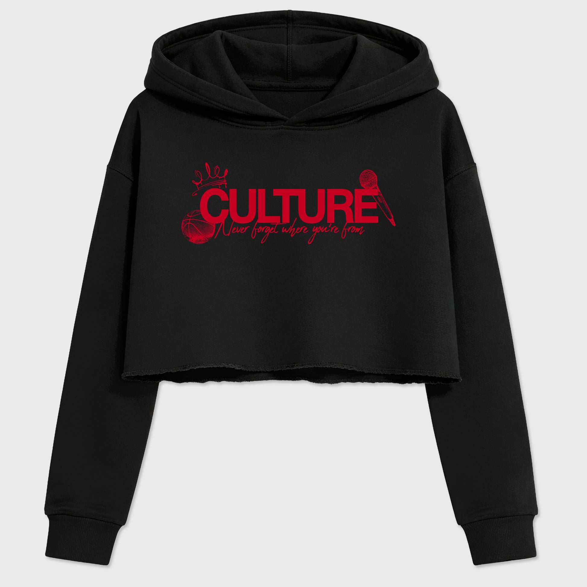 Culture women’s crop tee designed to match the Air Jordan 12 Bloodline, featuring coordinated Black 2 options for a perfect streetwear vibe.