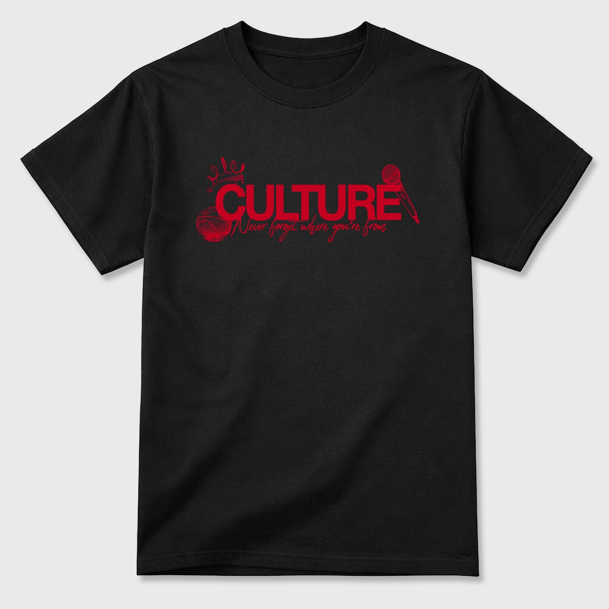 Culture Graphic T-Shirt sneaker match tee designed for the Air Jordan 12 Bloodline, featuring coordinated color options for a perfect streetwear match. Black 2 shirt.