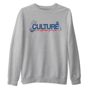 Culture sneaker match t-shirt styled to complete your fit with the Air Jordan 12 French Blue sneakers, shown in Heather Grey 2.