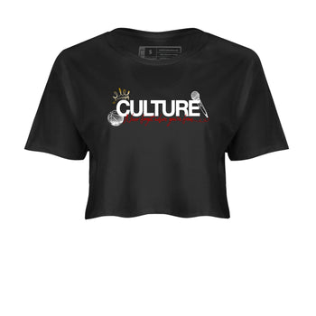 Sneaker match tees – Sneaker Tees To Match Air Jordan 12 Taxi Shoes – Culture Crop T-Shirt Black 2