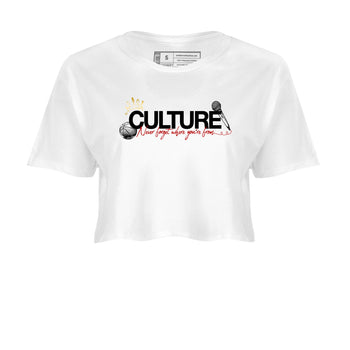 Sneaker match tees – Sneaker Tees To Match Air Jordan 12 Taxi Shoes – Culture Crop T-Shirt White 2