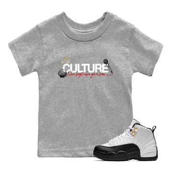 Sneaker match tees – Sneaker Tees To Match Air Jordan 12 Taxi Shoes – Culture Kids T-Shirt Heather Grey 1