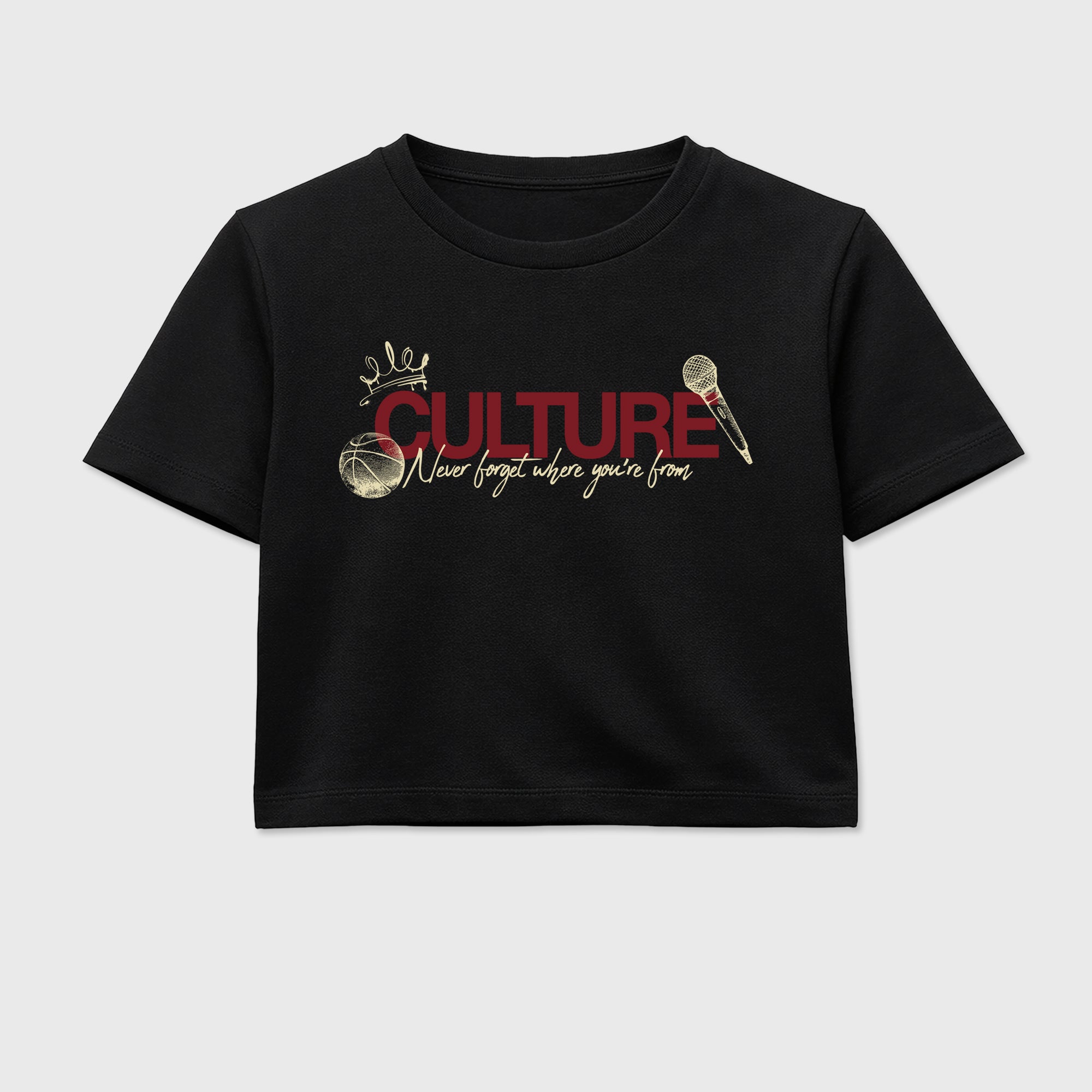 Culture women’s crop tee designed to match the Air Jordan 3 Bin 23, featuring coordinated Black 2 options for a perfect streetwear vibe.