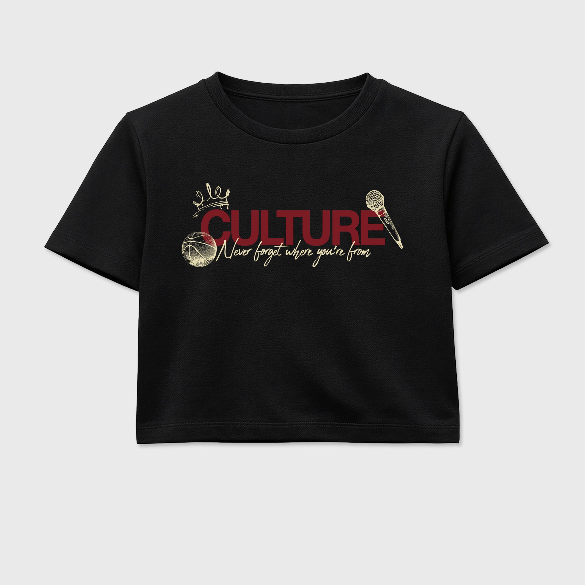 Culture women’s crop tee designed to match the Air Jordan 3 Bin 23, featuring coordinated Black 2 options for a perfect streetwear vibe.