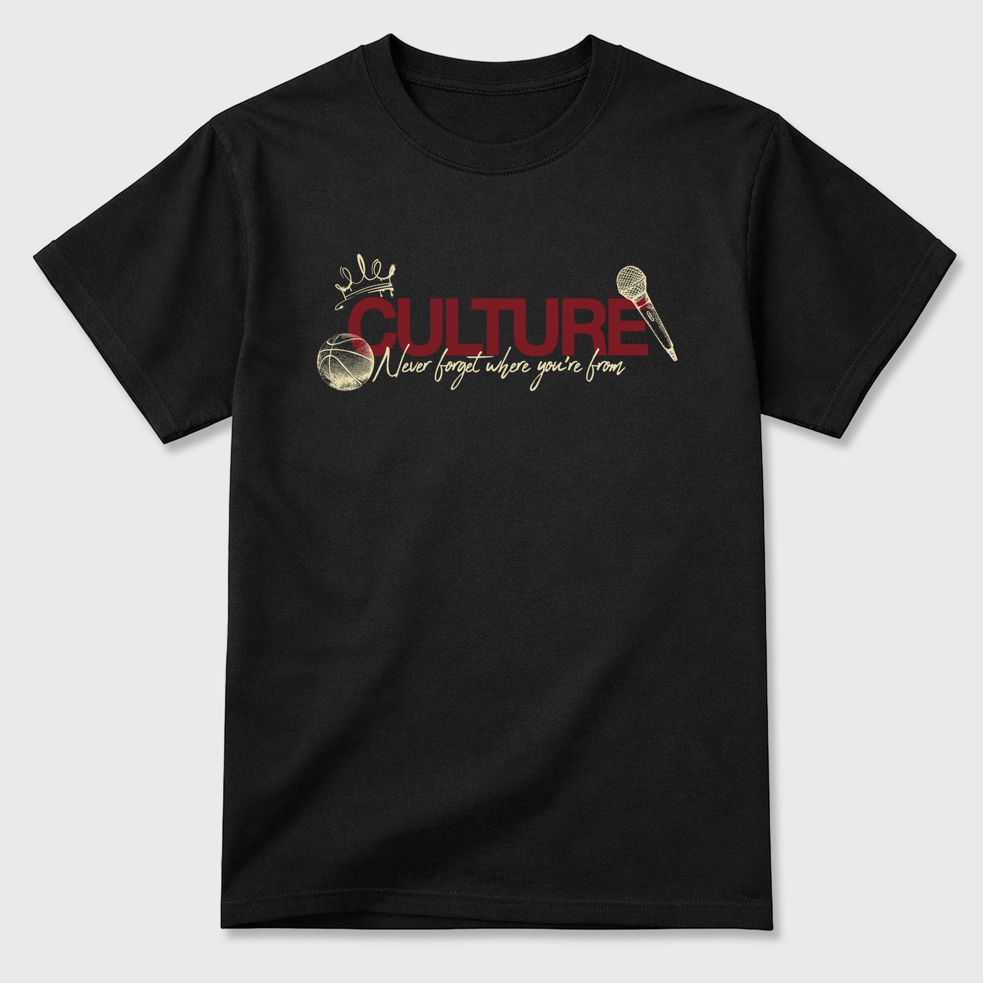 Culture Graphic T-Shirt sneaker match tee designed for the Air Jordan 3 Bin 23, featuring coordinated color options for a perfect streetwear match. Black 2 shirt.