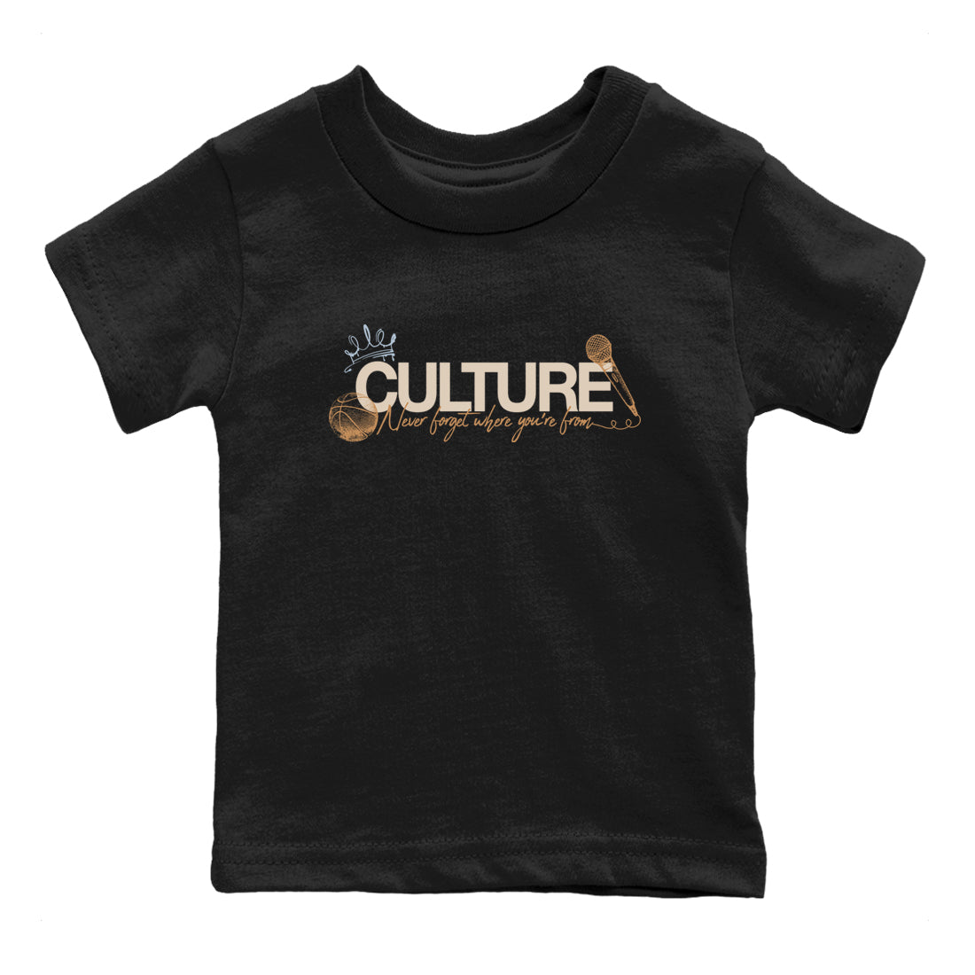 Sneaker match tees – Sneaker Tees To Match Air Jordan 3 Champagne and Oysters Shoes – Culture Kids T-Shirt Black 2