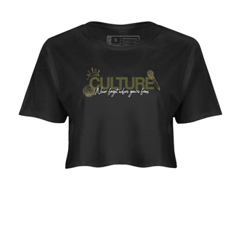 Sneaker Threads – Sneaker Threads To Match Air Jordan 3 Family Affair Shoes – Culture Crop T-Shirt Black 2