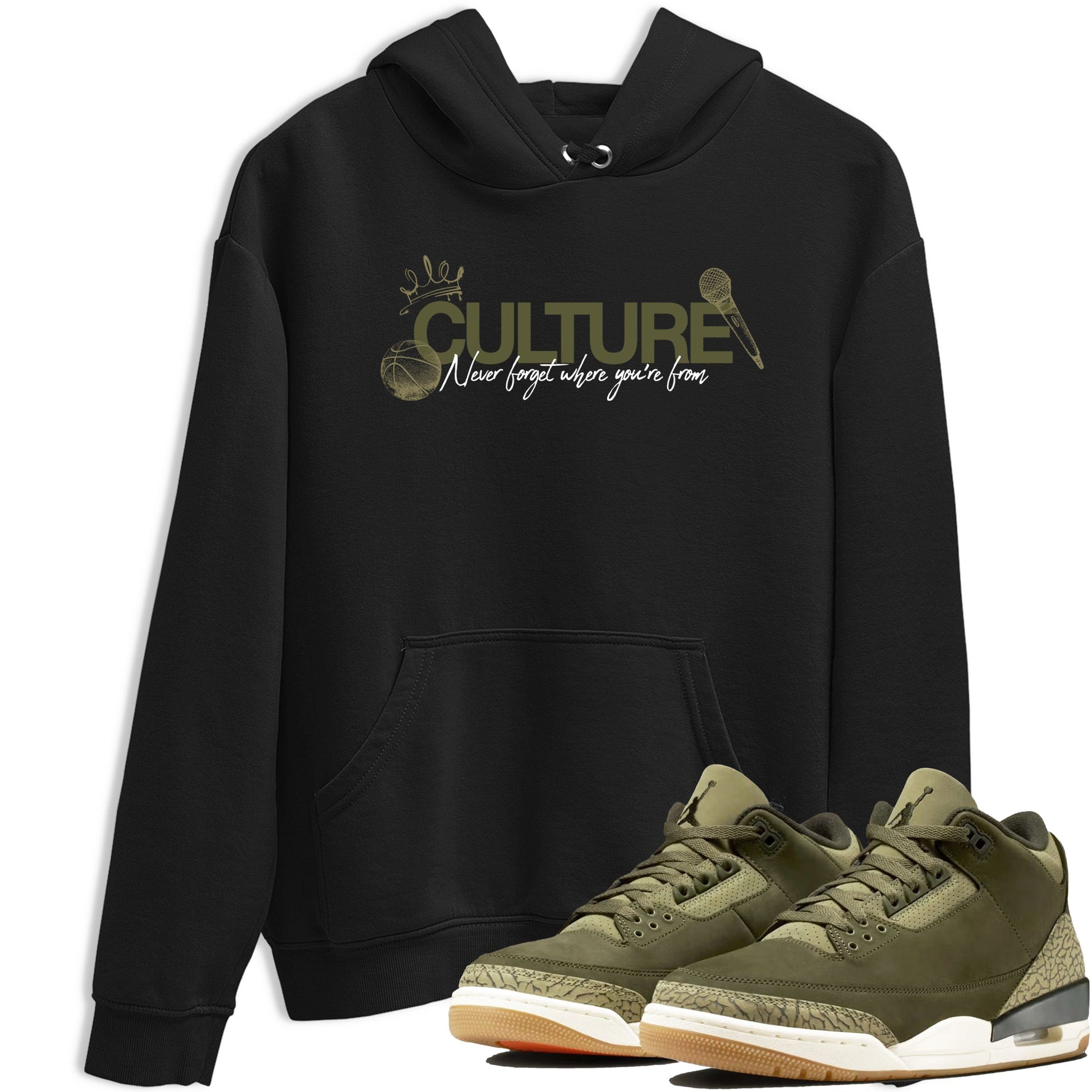 Sneaker Threads – Sneaker Threads To Match Air Jordan 3 Family Affair Shoes – Culture Tee Black 1