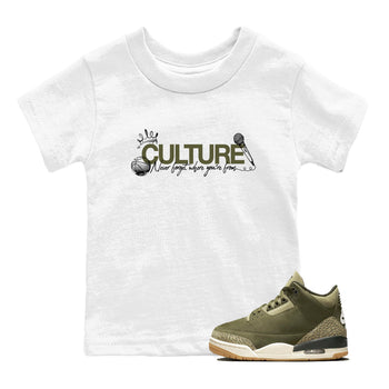 Sneaker Threads – Sneaker Threads To Match Air Jordan 3 Family Affair Shoes – Culture Kids T-Shirt White 1